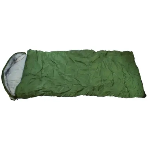 170T Sleeping Bag Green Open
